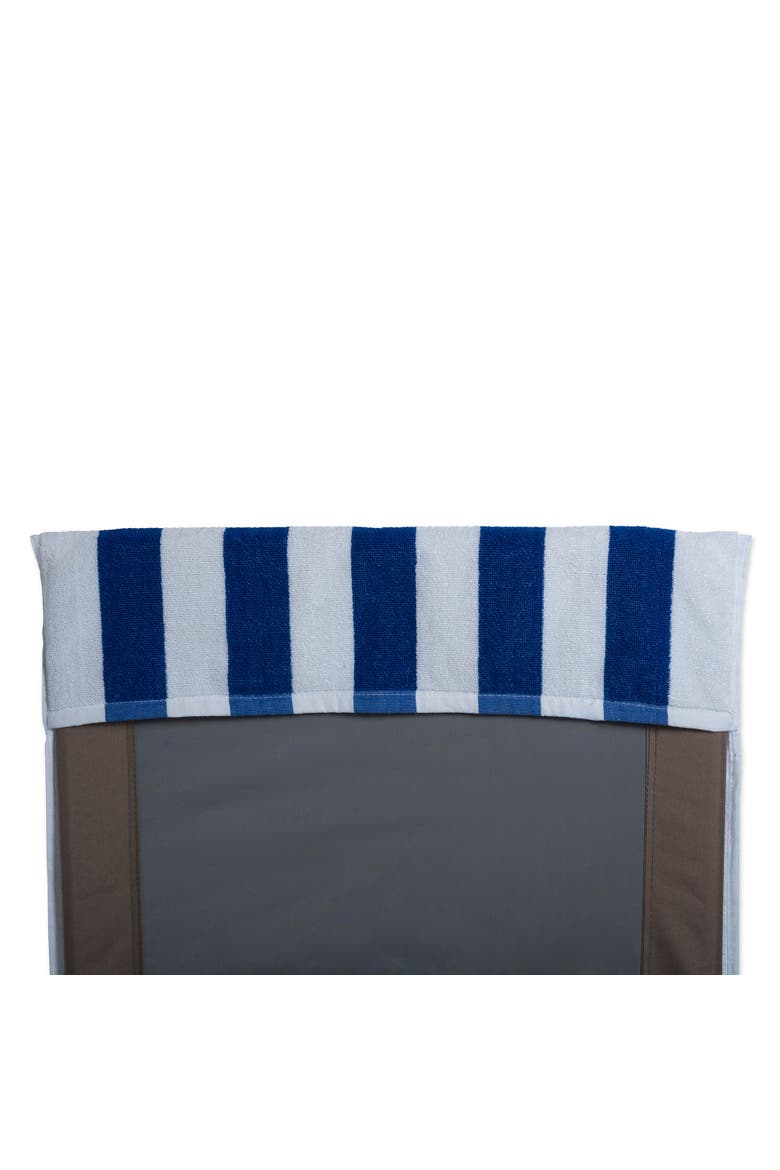 Stripe Lounge Chair Beach Towel - Top Fitted Pocket 26x82", Alternate, color, Blue