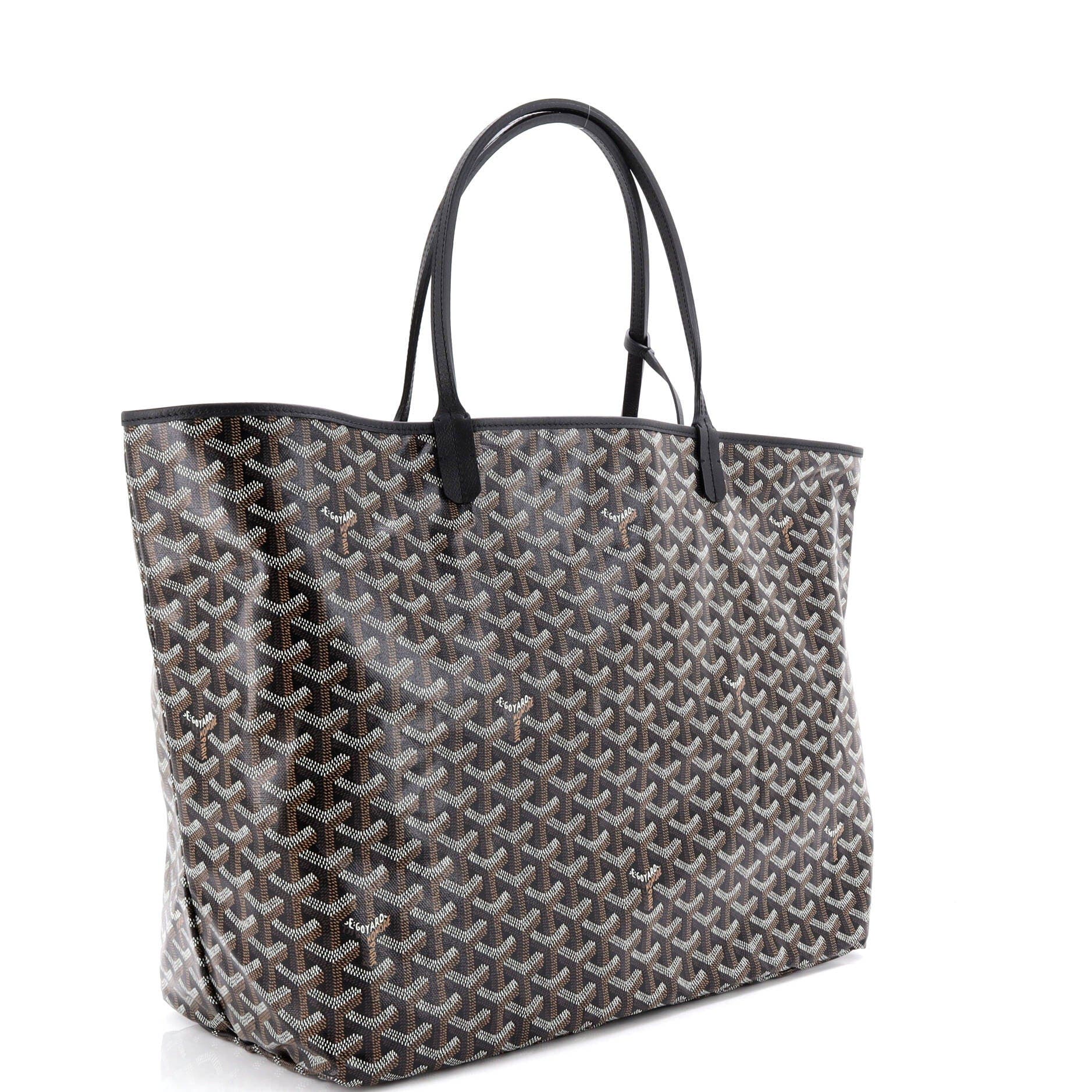 Pre-Owned Goyard Saint Louis Tote Coated Canvas GM, Alternate, color, Black