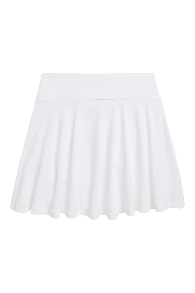 Kid's Pleated Piqué Tennis Skort, Alternate, color, WHITE
