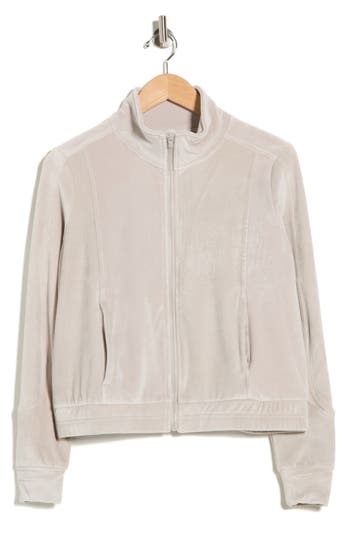 Yogalicious Uptown Double Butter Zip Jacket In Purple