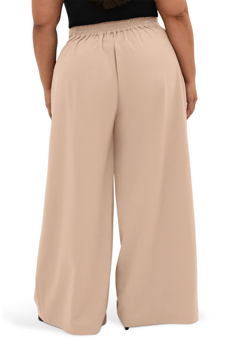 Abbigail Wide Leg Pants, Alternate, color, TAUPE MELANGE
