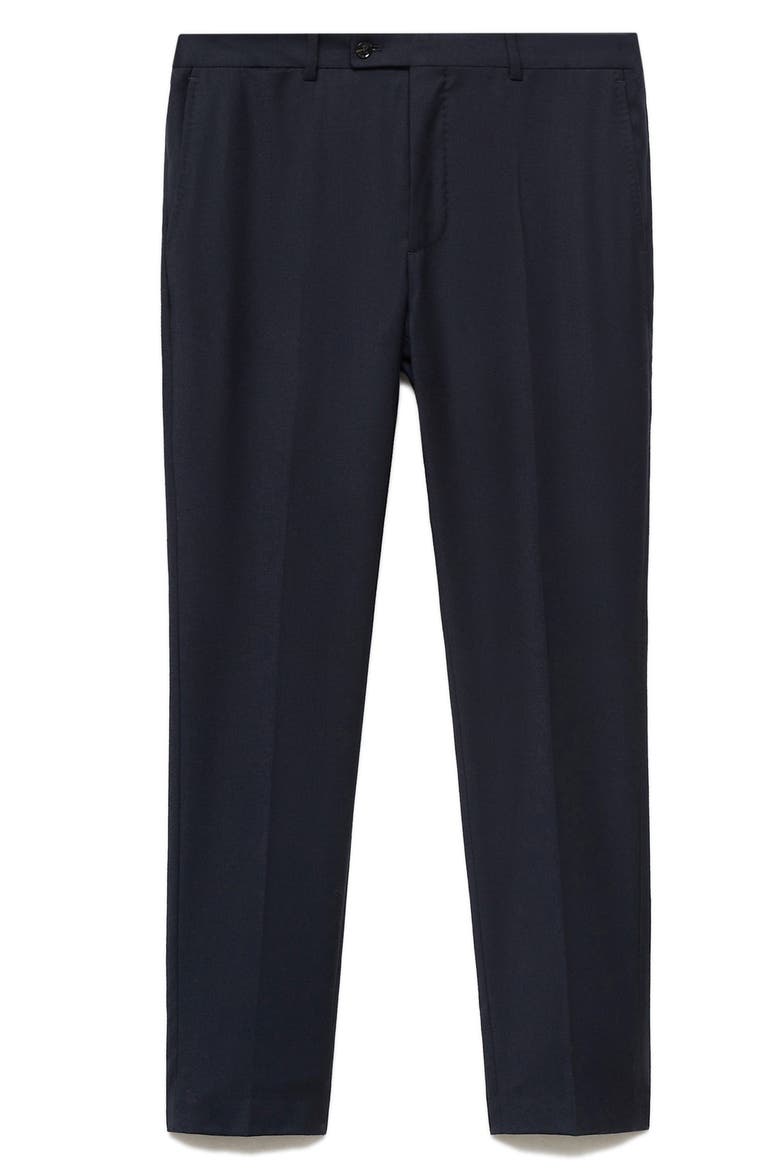Slim Fit Virgin Wool Dress Pants, Main, color, DARK NAVY