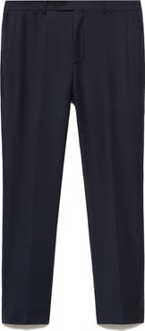 MANGO Slim Fit Virgin Wool Dress Pants