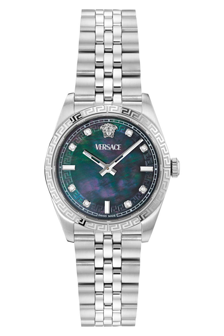 Millenyium Mother-of-Pearl Bracelet Watch, 32mm, Main, color, STAINLESS STEEL