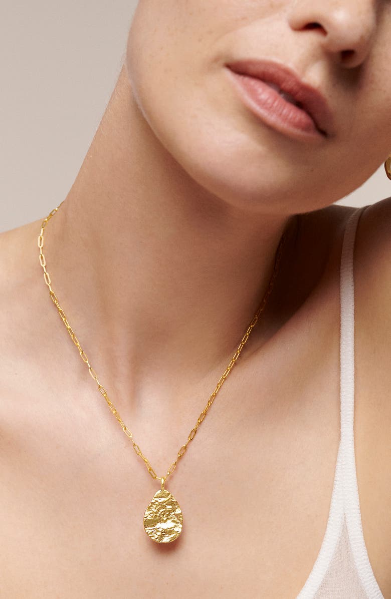 Monica Vinader Capri Teardrop Pendant Charm, Alternate, color, 18K Gold Vermeil