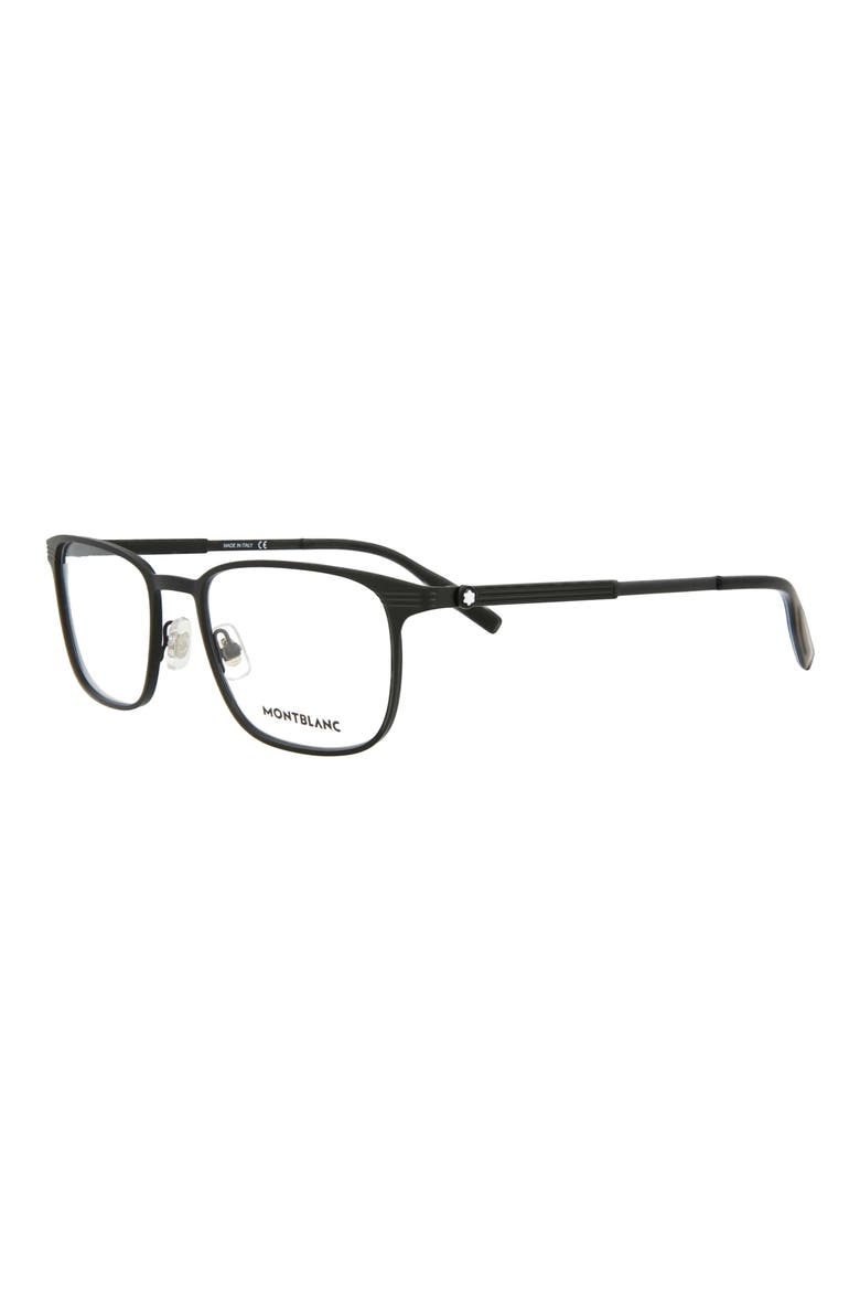 54mm Square Optical Glasses, Alternate, color, BLACK BLACK TRANSPARENT