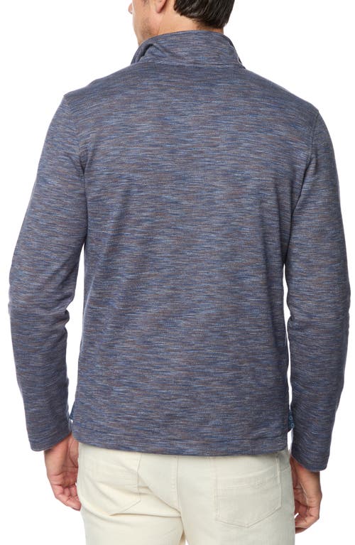 Robert Graham Remo Space Dye Quarter Zip Pullover In Navy