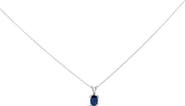 Haus of Brilliance 14K Gold 6x4MM Oval Shaped Gemstone Solitaire Pendant Necklace