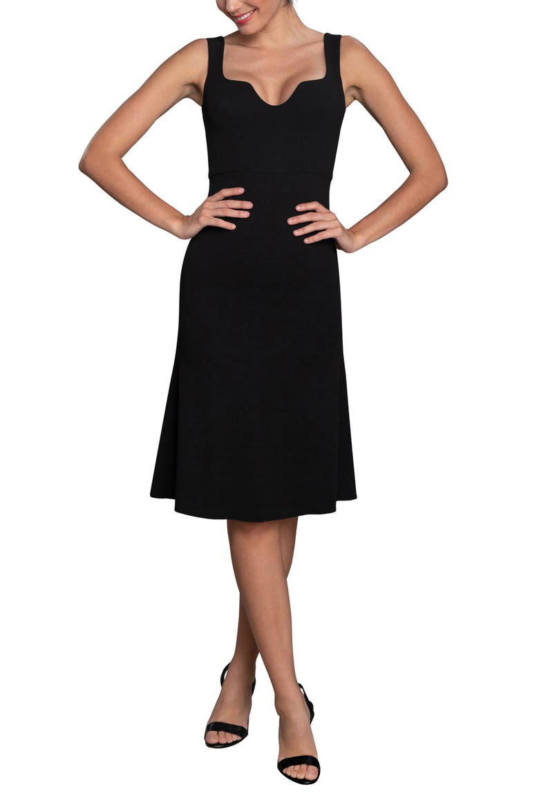 Sammie Sweetheart Neck Cocktail Dress, Main, color, BLACK