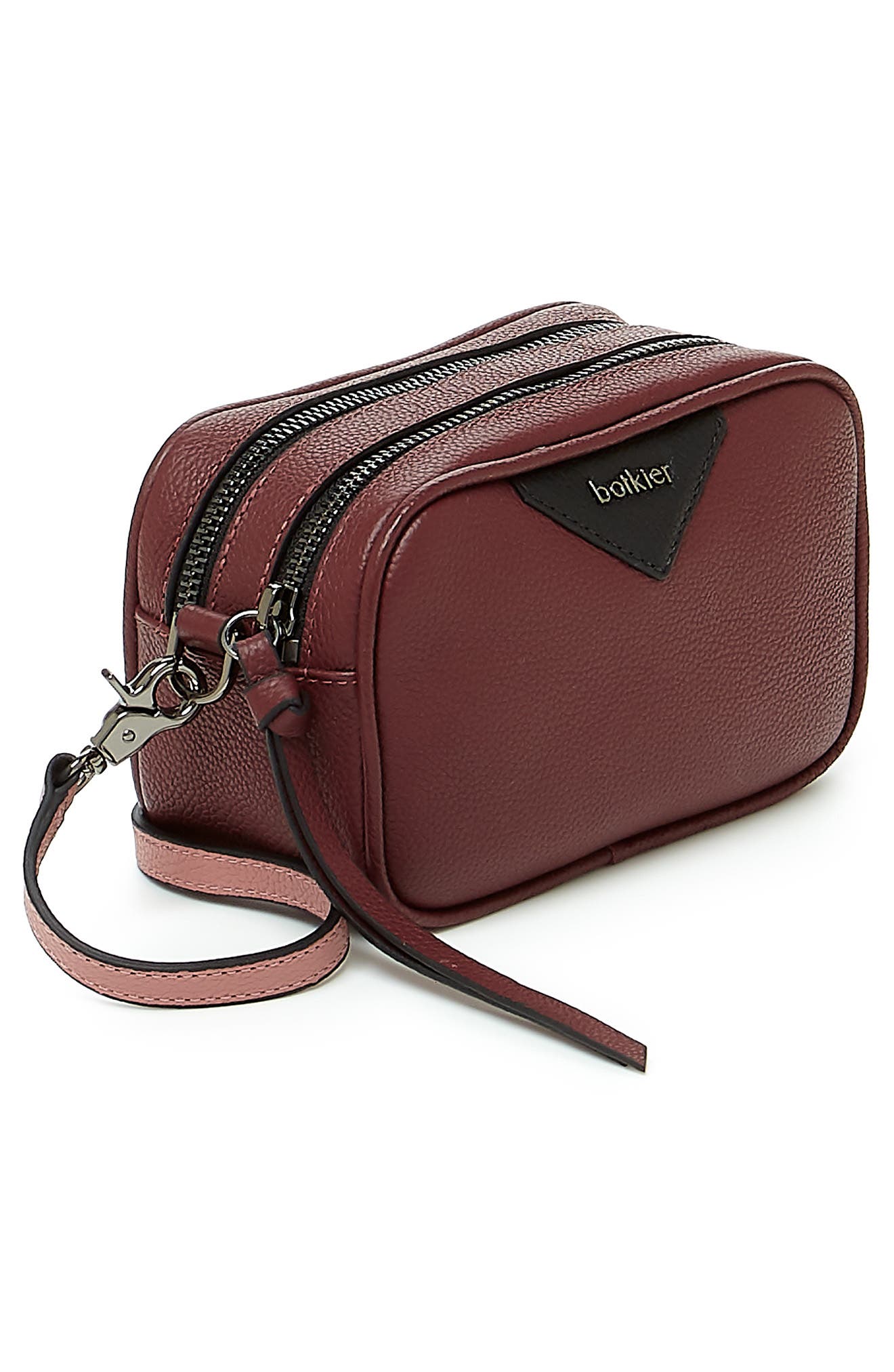 Botkier Allen Leather Crossbody Camera Bag, Alternate, color, Malbec