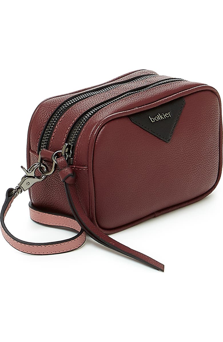 Botkier Allen Leather Crossbody Camera Bag, Alternate, color, Malbec
