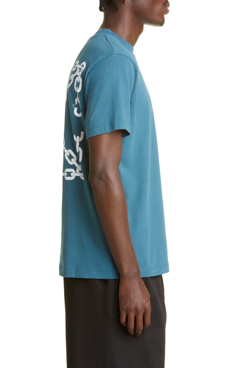 Off-White Men's Chain Arrow Cotton Logo Tee, Alternate, color,