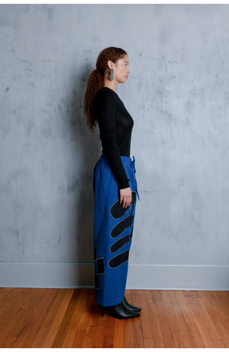 Untitled in Motion Yamina Abstract Applique Wide Leg Pant, Alternate, color, Orgone Applique