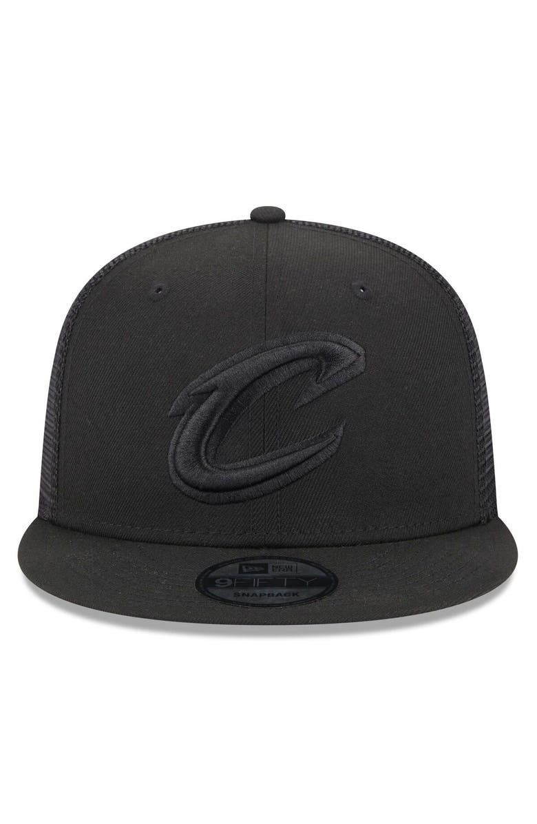 New Era Men's New Era Black Cleveland Cavaliers Classic 9FIFTY Trucker Snapback Hat, Alternate, color, 