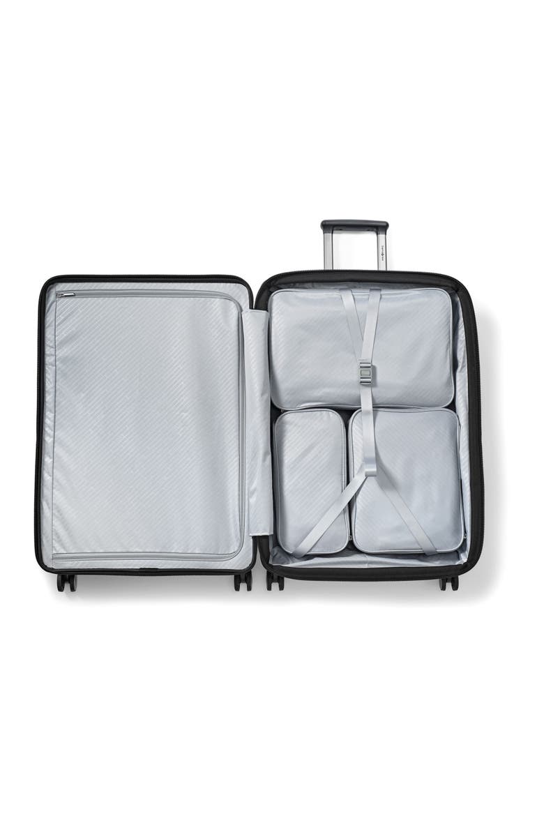 Paralux Expandable 28" Large Checked Spinner Luggage, Alternate, color, Black