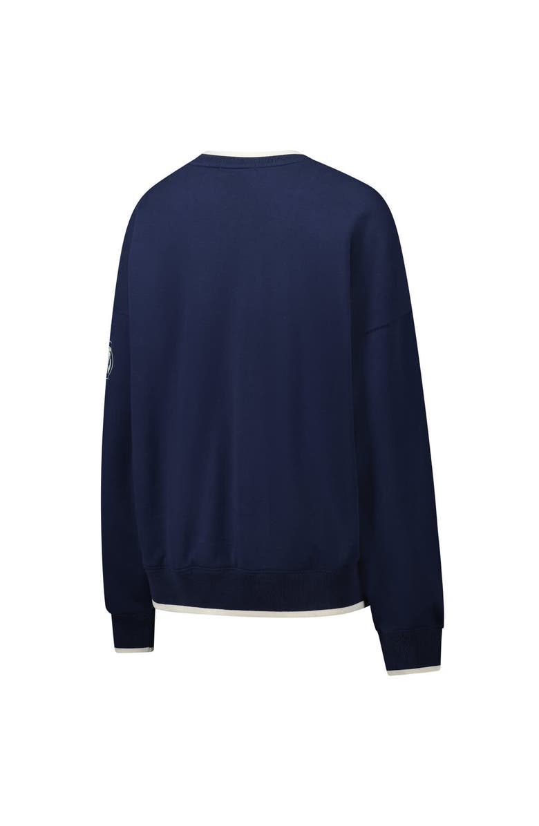 '47 Women's '47 Navy Auburn Tigers Clubhouse Daze Eighties V-Neck Pullover Sweatshirt, Alternate, color, Navy