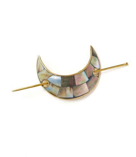 Chandra Crescent Moon Hair Pin with Stick