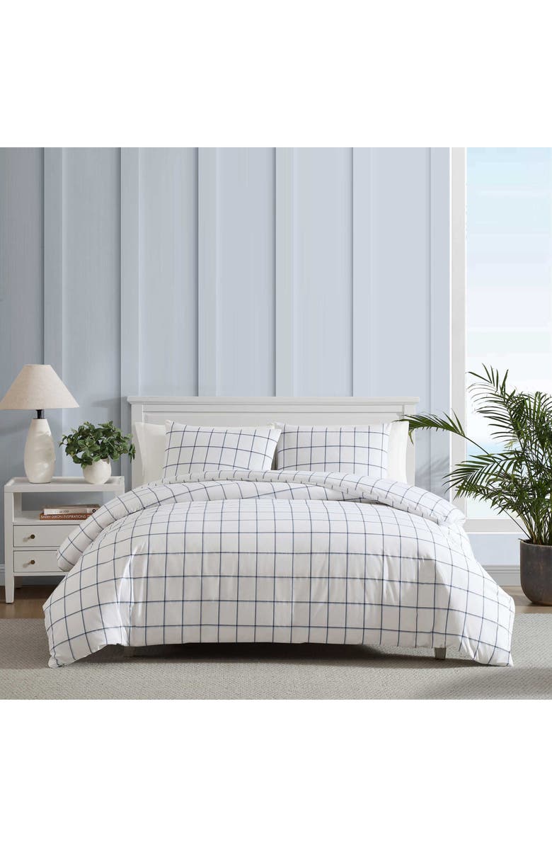 Nautica Plot Duvet Set, Alternate, color, Blue