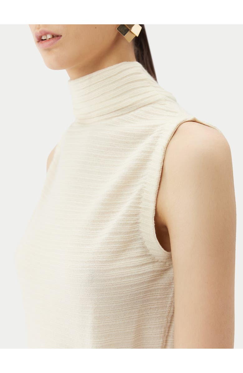 GOBI Mongolian Cashmere Lightweight Cashmere Silk Turtleneck, Alternate, color, Marshmallow