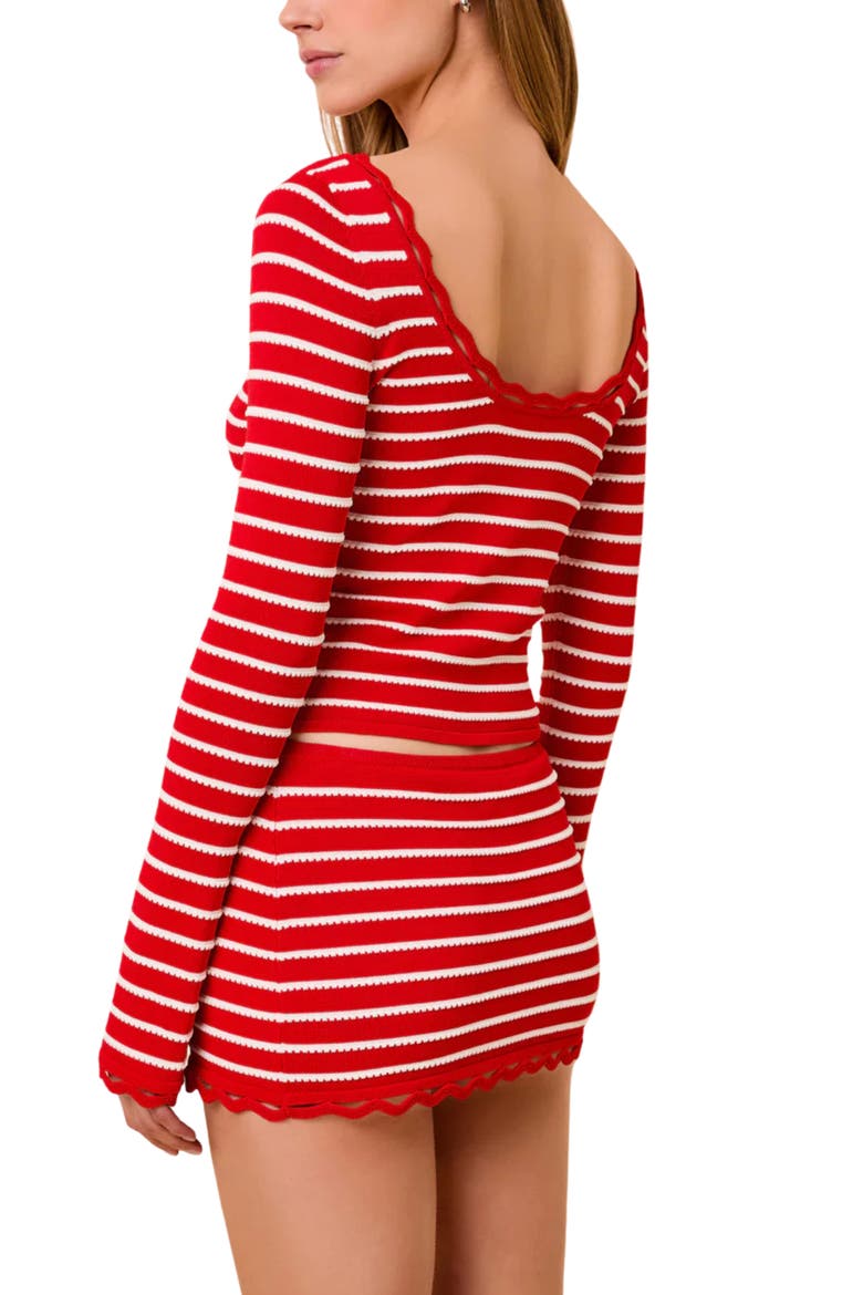 The Peneope Stripe Top, Alternate, color, LIPSTICK RED