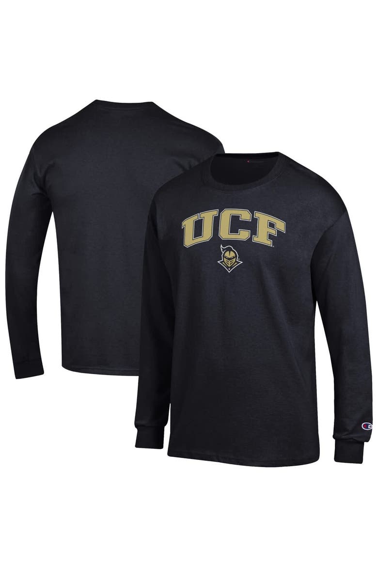Men's Champion  Black UCF Knights Arch Over Logo Long Sleeve T-Shirt, Main, color, Black