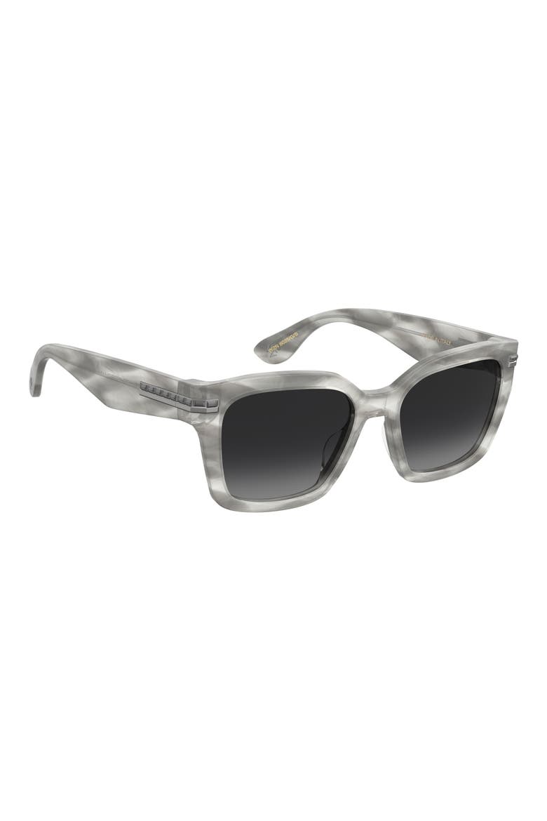 54mm Gradient Polarized Square Sunglasses, Alternate, color, GREY HAVANA/ DARK GREY SF