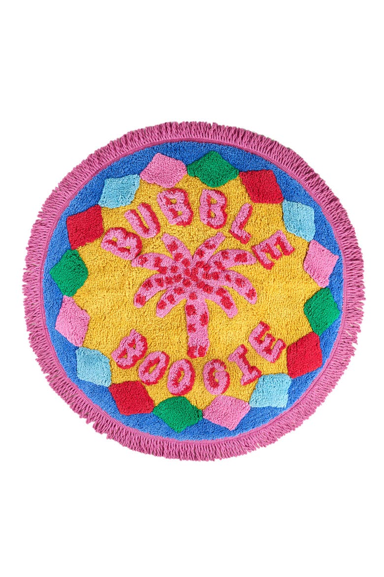 Punjab Buble 100% Cotton Bath Mat 27.5" Spa-Inspired, Main, color, Multicolor