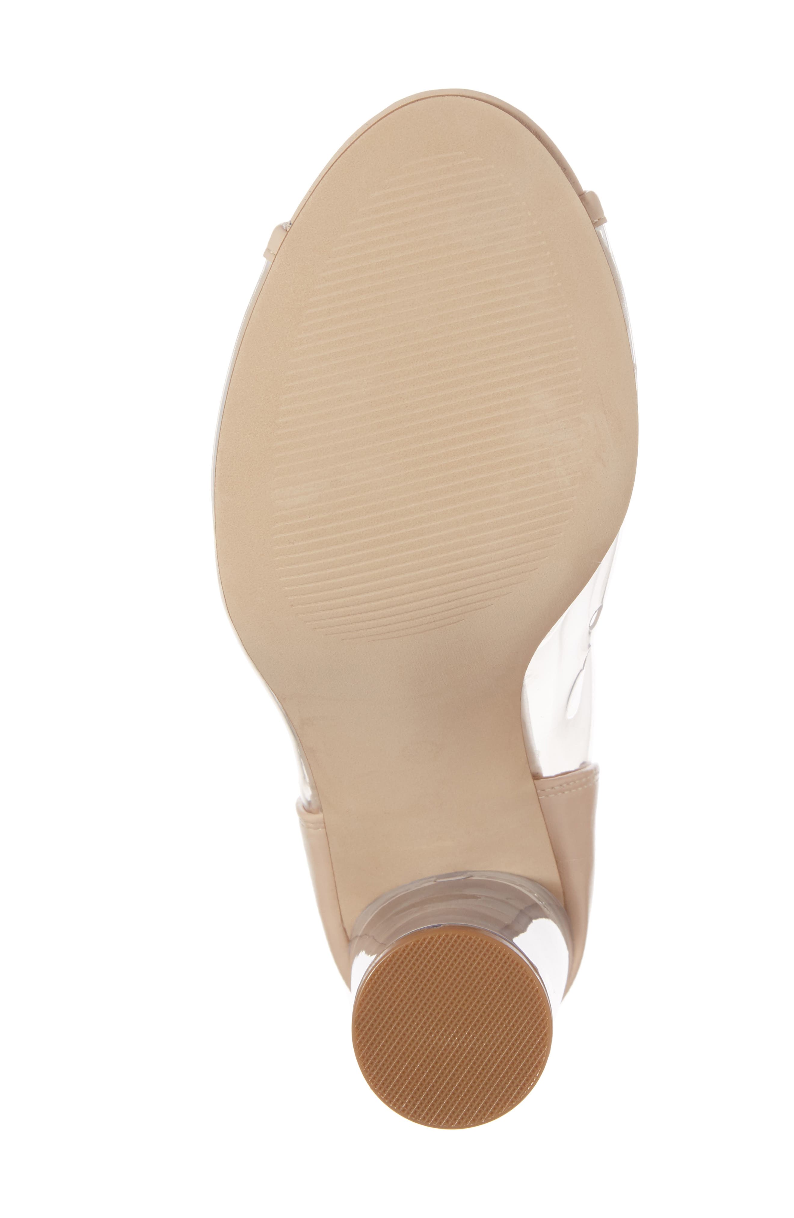 Portal Clear Peep Toe Bootie, Alternate, color, NUDE