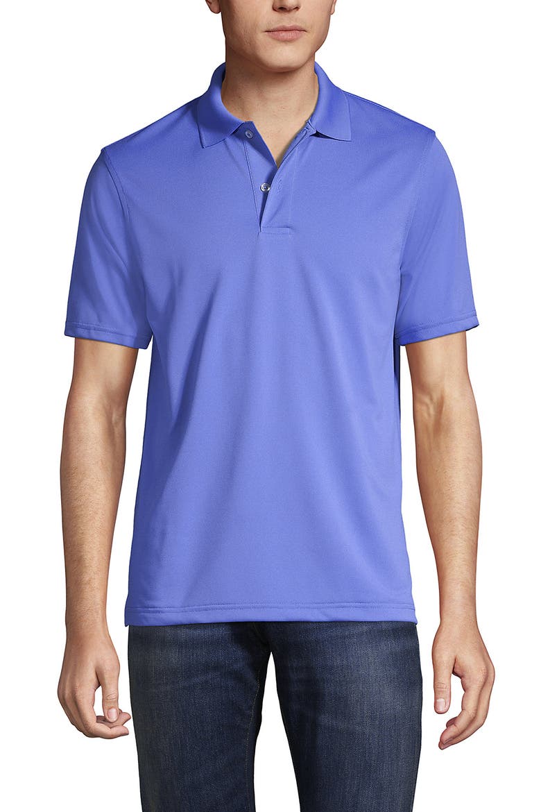 Short Sleeve Polyester Polo, Main, color, True Blue