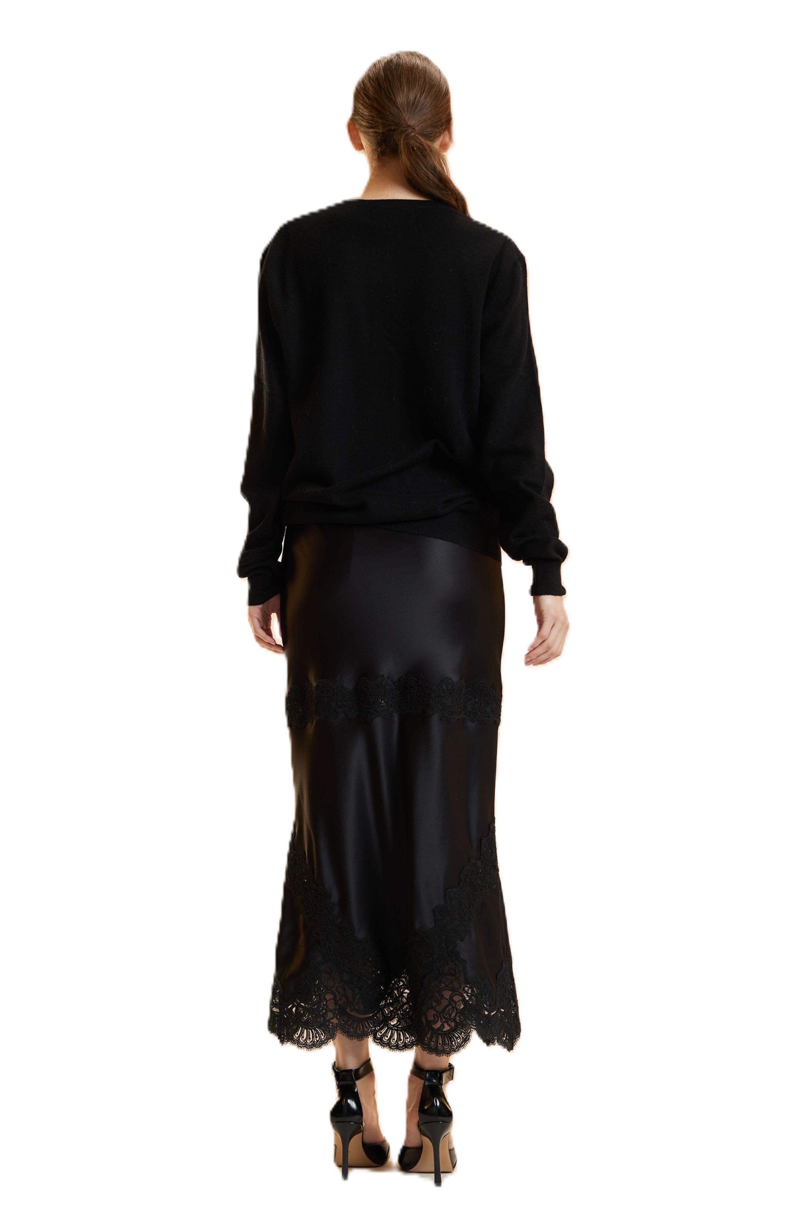 Satin Lace Skirt