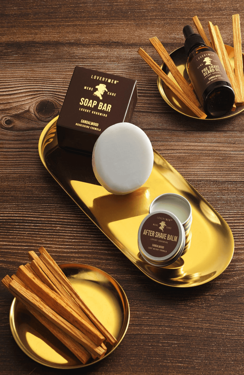 Lovery Ultimate Beard Shaving Kit wrapped in a Luxury Leather Bag, Alternate, color, NO COLOR