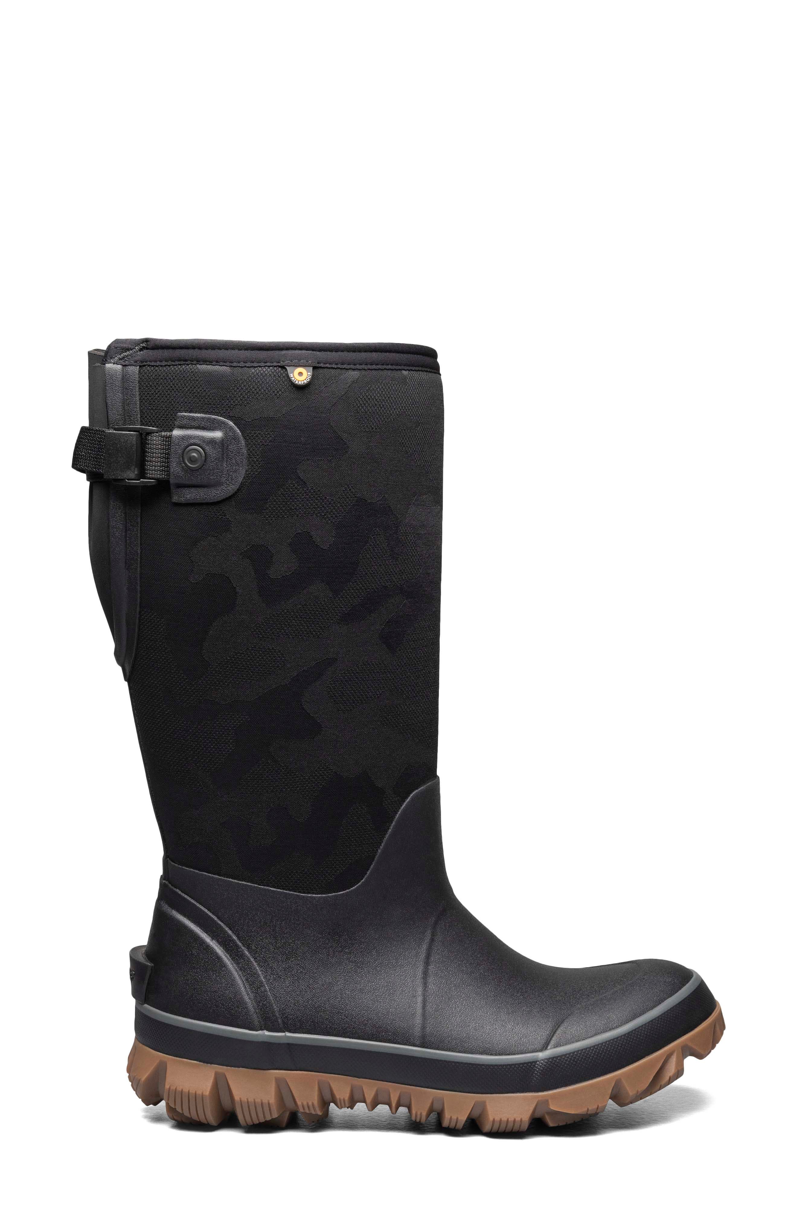 Bogs Whiteout Waterproof Boot, Alternate, color, Black