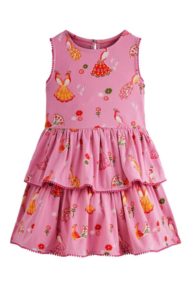 Kids' Tiered Jersey Sundress, Main, color, PEACOCK