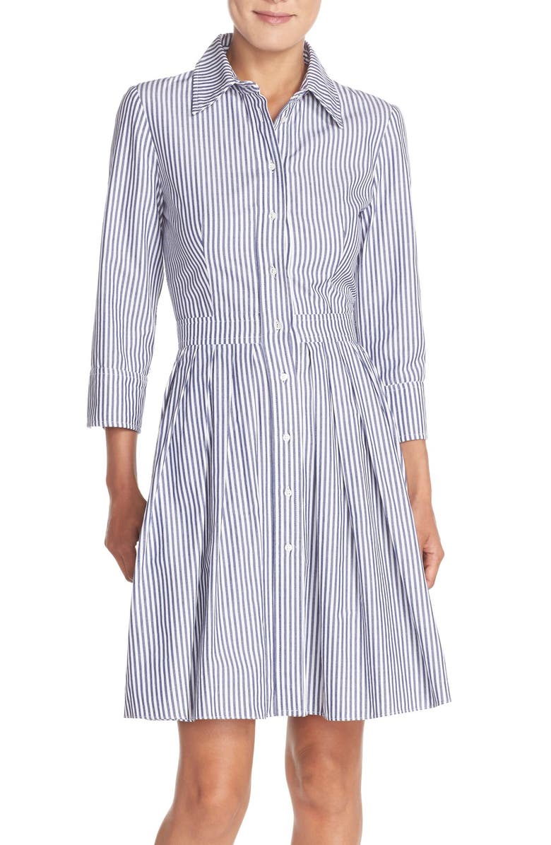 Eliza J 3/4 SLEEVE SHIRT DRESS, Main, color,