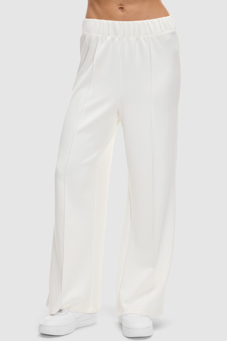 Washed Interlock Pintuck Pant, Main, color, Pearl