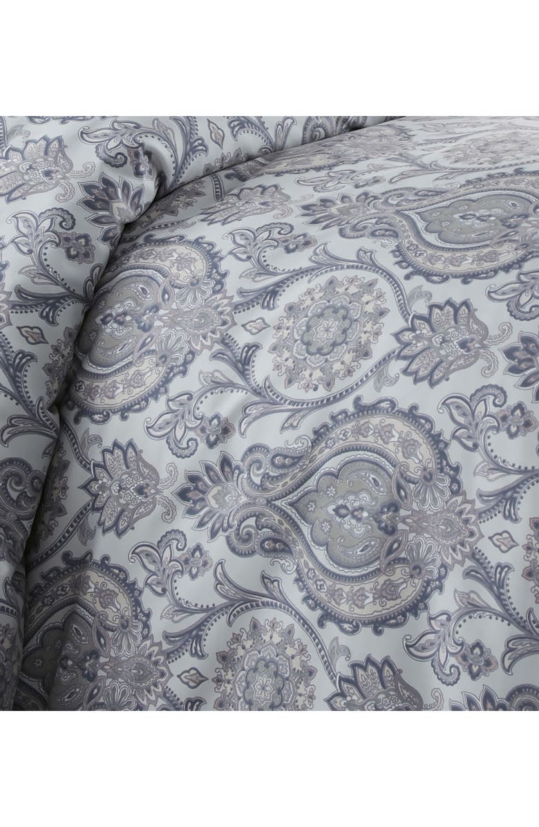 SOUTHSHORE FINE LINENS Luxury Premium Oversized Boho Paisley Print Reversible Comforter 3-Piece Set, Alternate, color, Boho Paisley Grey
