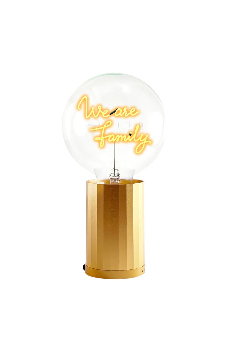 MITB We Are Family Portable Table Lamp, Main, color, Gold