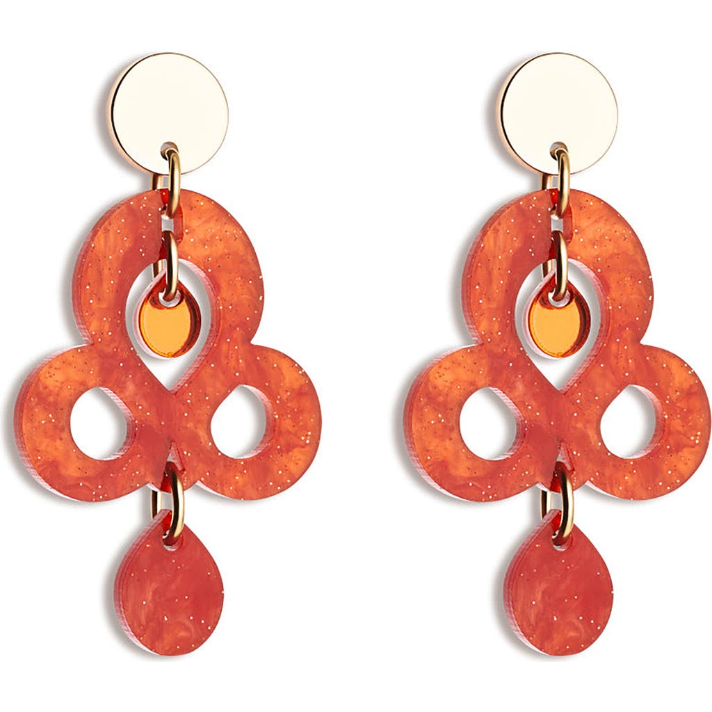 Toolally Mini Batik Earrings In Red