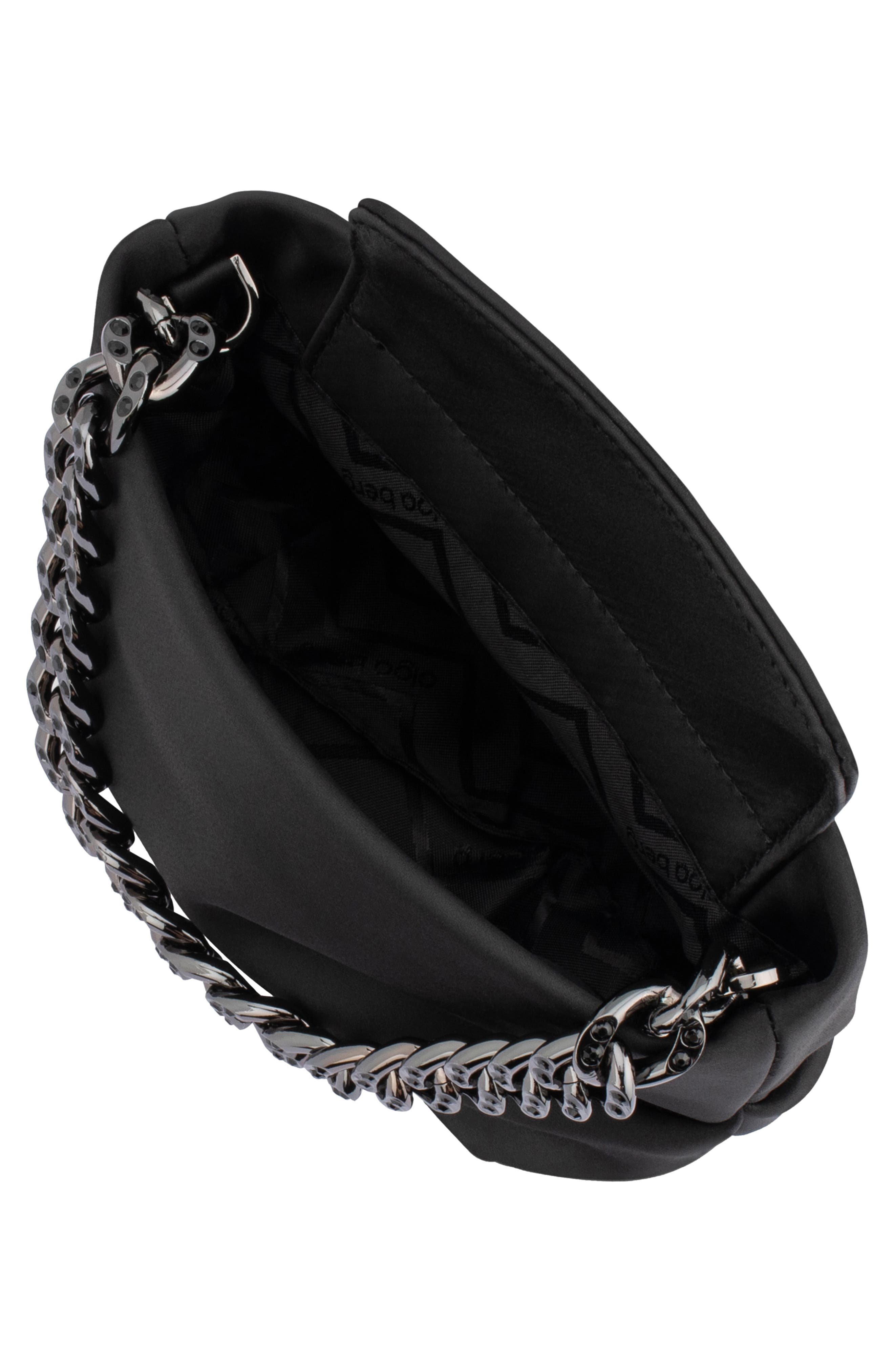 Olga Berg Jule Satin Top Handle Bag, Alternate, color, 