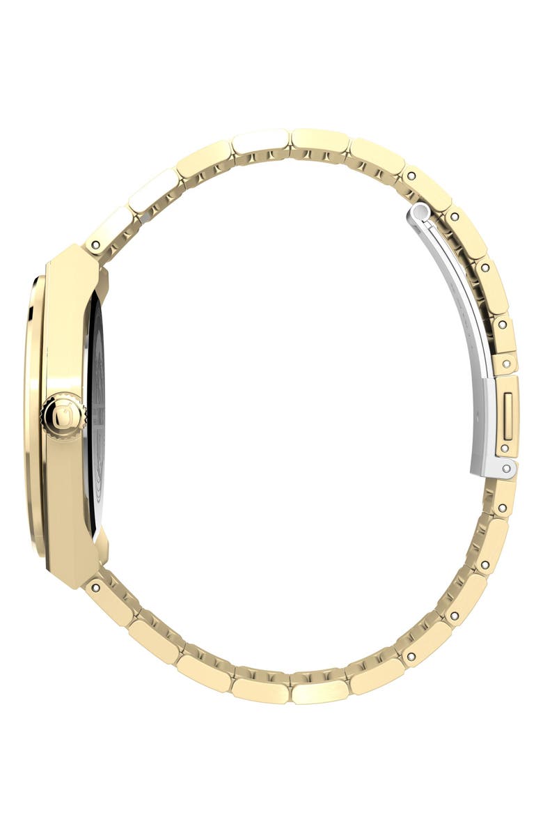 Timex<sup>®</sup> Q Continental Green Dial Bracelet Watch, 39mm, Alternate, color, Gold