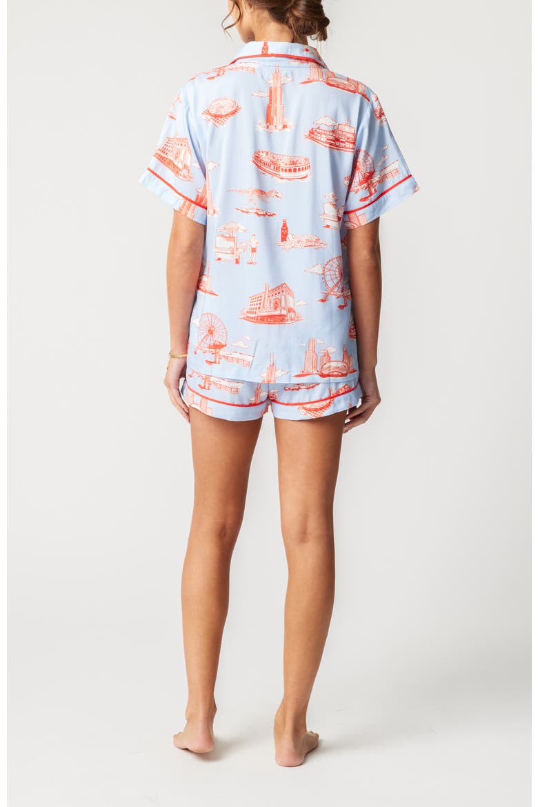 Chicago Toile Shorts Set, Alternate, color, Light Blue