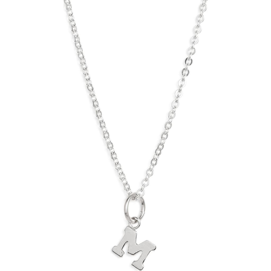 Nashelle Initial Pendant Necklace In Sterling Silver - M