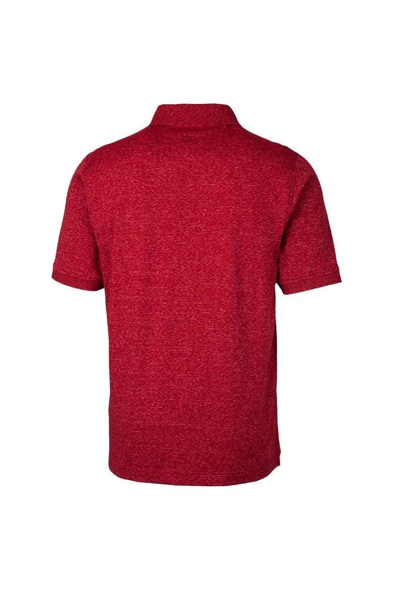 Men's Cutter & Buck Crimson Alabama Crimson Tide Advantage Space Dye Tri-Blend Polo, Alternate, color, Crimson