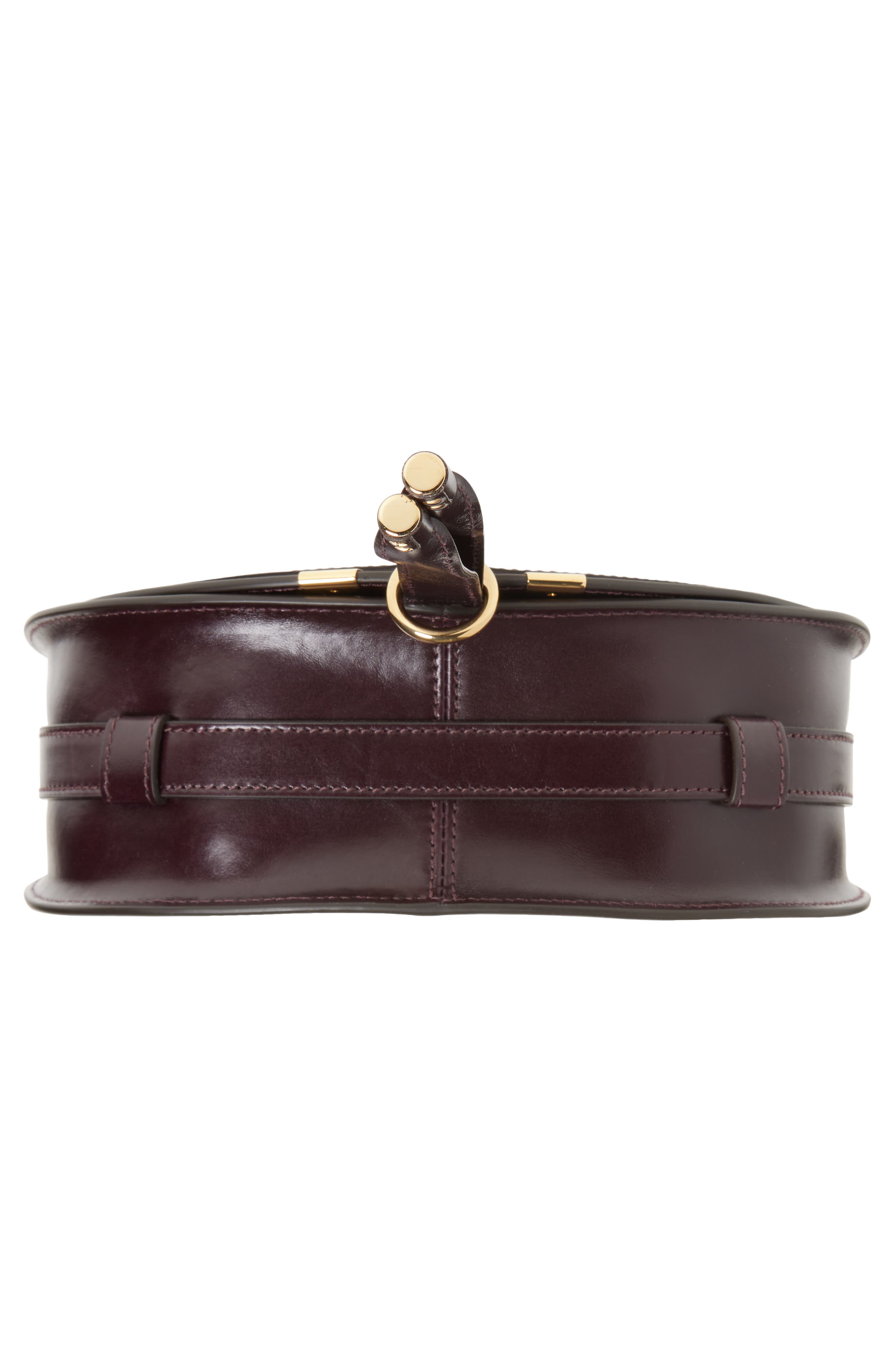 Chloé Medium Marcie Shiny Leather Crossbody Bag, Alternate, color, Auburn Red