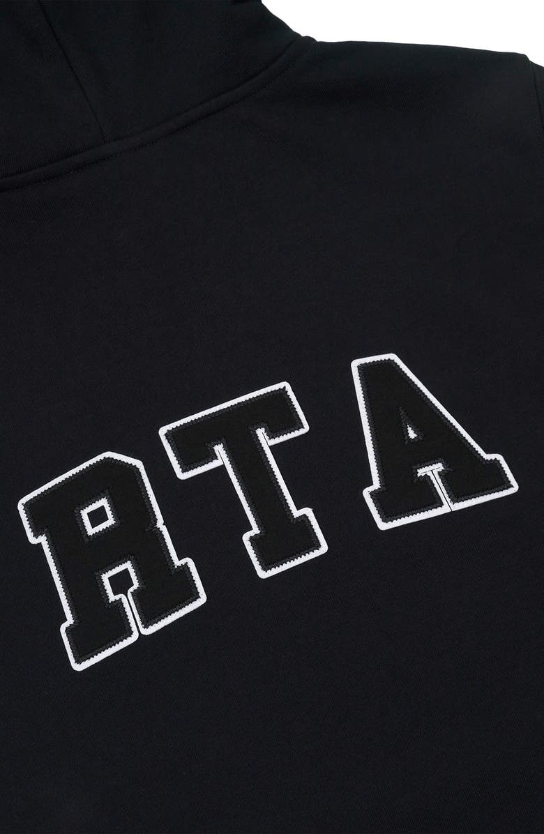RtA Kids' Eden Collegiate Logo French Terry Hoodie, Alternate, color, Black Collegiate