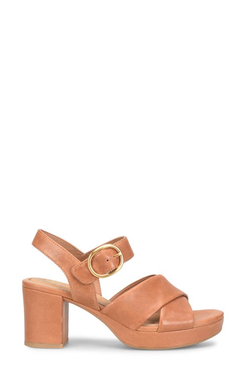 Söfft Lizzie Ankle Strap Platform Sandal In Brown