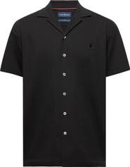 Psycho Bunny Jayme Rib Knit Camp Shirt