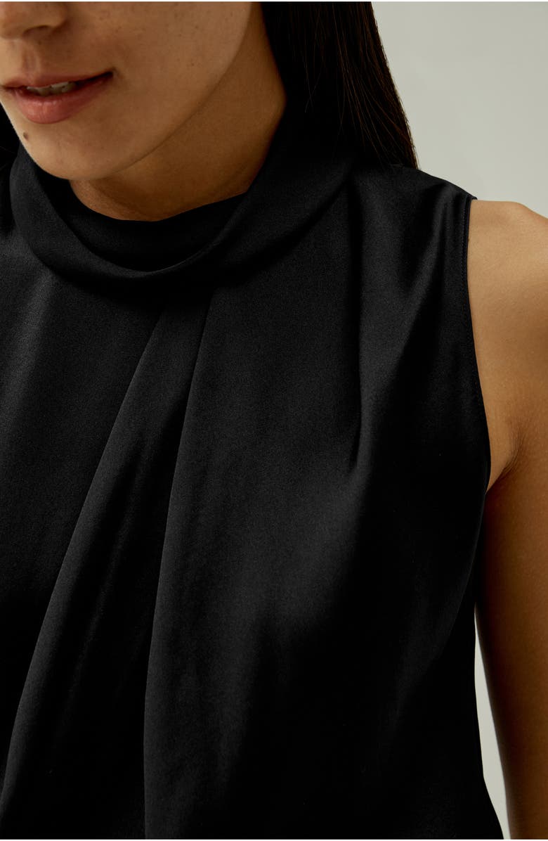 Lilysilk Women's Asymmetrical Sleeveless Cowl Neck Silk Top, Alternate, color,