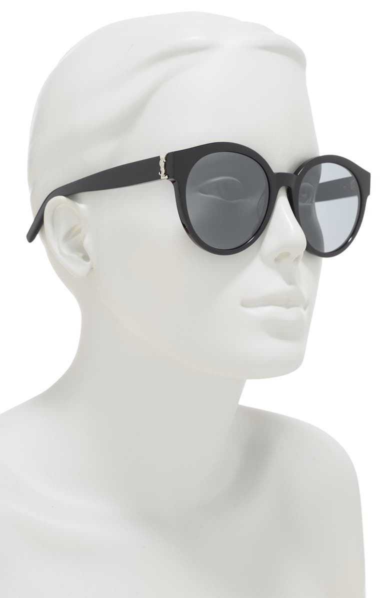 Saint Laurent 54mm Round Sunglasses, Alternate, color,