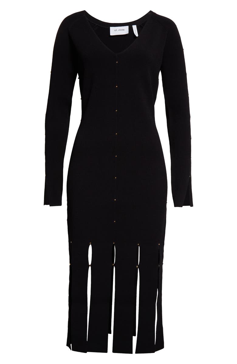 St. John Evening Car Wash Long Sleeve Jersey Dress, Alternate, color,